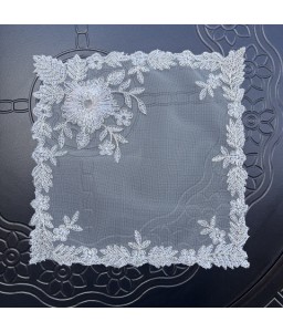 Lace Table Placemats, Exquisite Flower Embroidered Doilies Cup Mat