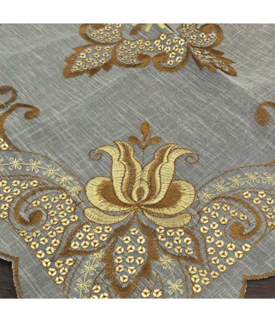 Square Lace Doilies,Yellow Floral Cutwork Embroidered Placemats Vase Pads