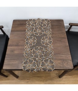 Embroidered Table Runner, Fabric Dresser Runner for Home Kitchen Dining Tabletop Decoration