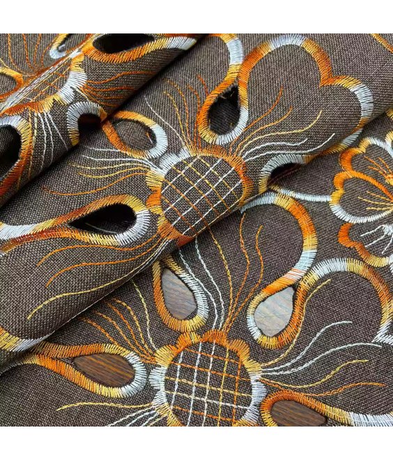 Embroidered Table Runner, Fabric Dresser Runner for Home Kitchen Dining Tabletop Decoration