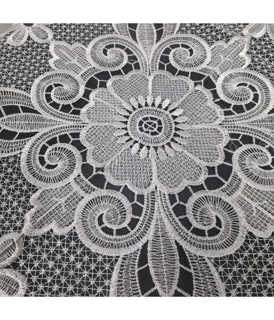Embroidered Lace Square Tablecloth,Vintage Floral Dining Table Cover for Home Kitchen Decoration