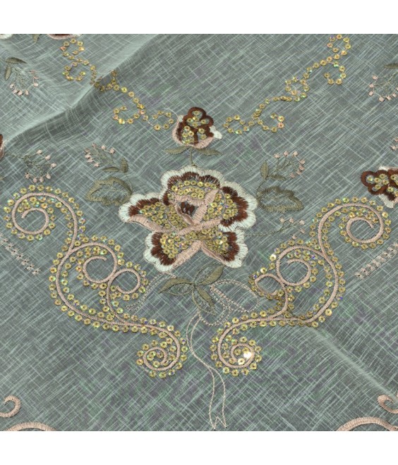 Pink Embroidered Lace Square Tablecloth, Euro Style Dining Table Cover for Home Kitchen Decoration