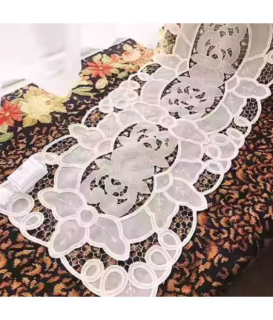 Lace Table Runner, Fabric Dresser Runner for Home Kitchen Dining Tabletop Decoration