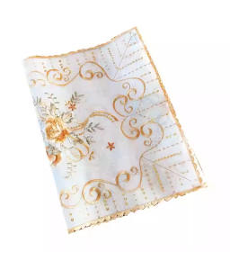 Embroidered Lace Square Tablecloth, Retro Dining Table Cover for Home Kitchen Decoration