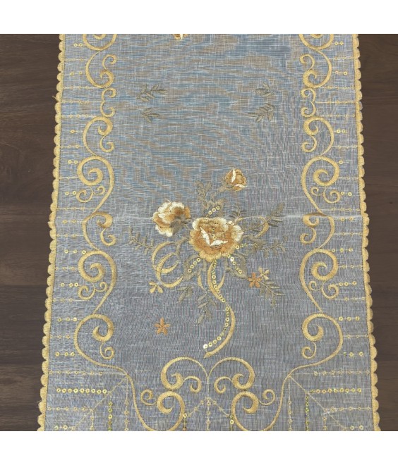 Embroidered Lace Table Runner, Retro Dining Table Cover for Home Kitchen Decoration