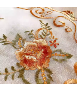 Embroidered Lace Table Runner, Retro Dining Table Cover for Home Kitchen Decoration