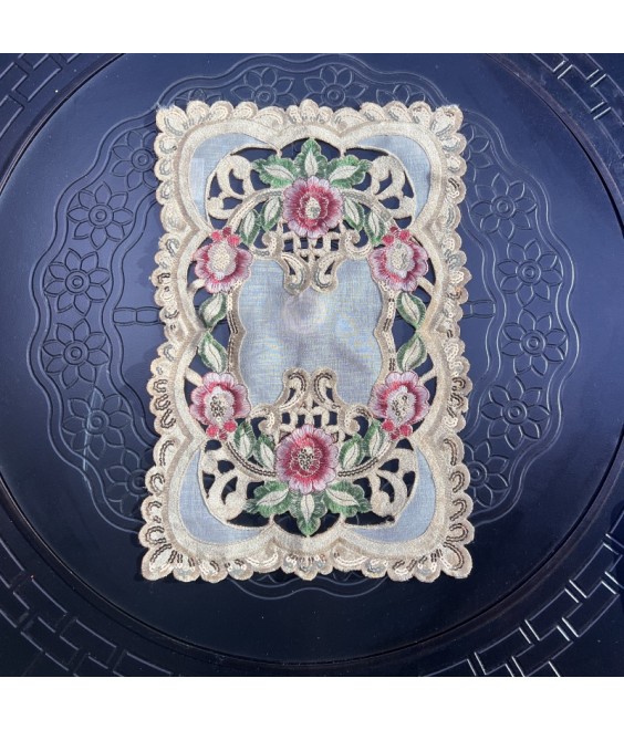 Rectangular Table Placemats, Euro Style Embroidered Doilies Vase Mat