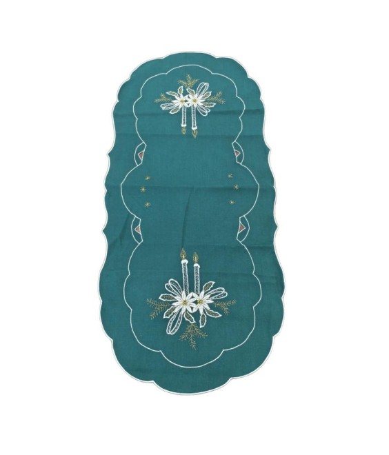 Oval Table Placemats, Holiday Embroidered Doilies Vase Mat