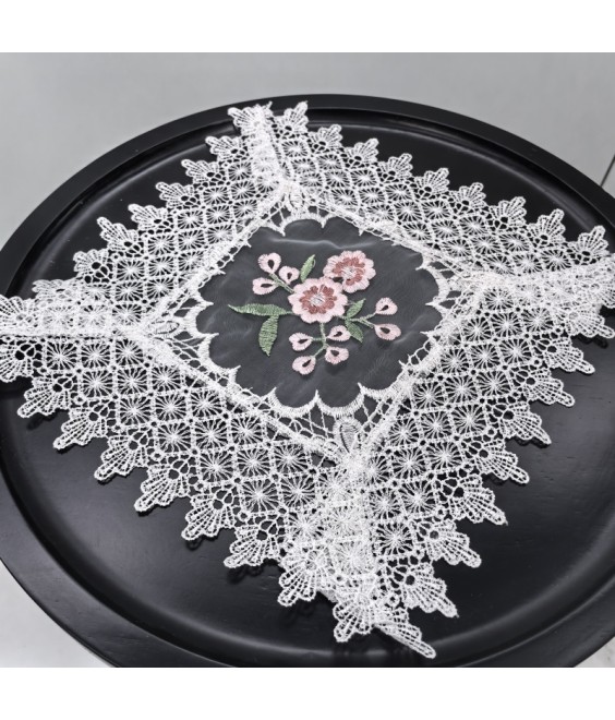 Lace Square Table Placemats,Vintage Flora Embroidered Doilies Cup Mat