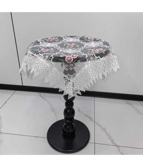 Lace Square Table Cloth,Vintage Floral Dining Table Cover for Home Kitchen Decoration