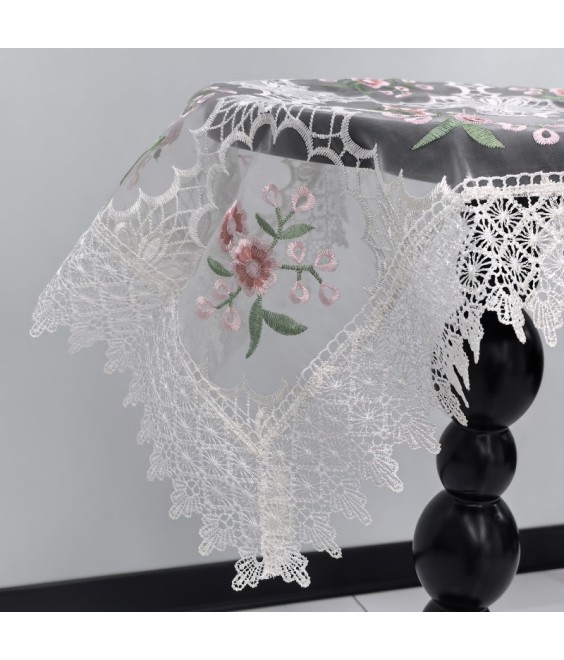 Lace Square Table Cloth,Vintage Floral Dining Table Cover for Home Kitchen Decoration