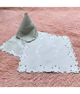 Lace Placemats, Retro French Style Cup Mat, Embroidered Dinning Table Place Mats