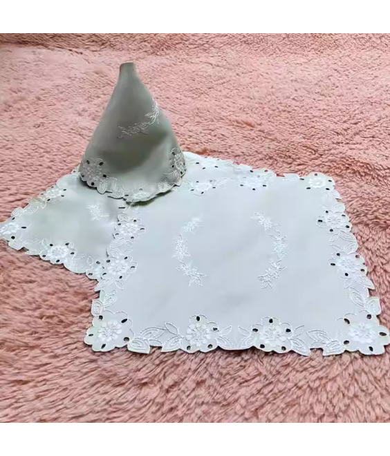 Lace Placemats, Retro French Style Cup Mat, Embroidered Dinning Table Place Mats