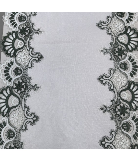 Green Lace Embroidered Table Runner,Euro Style Dining Table Cover for Home Kitchen Decoration