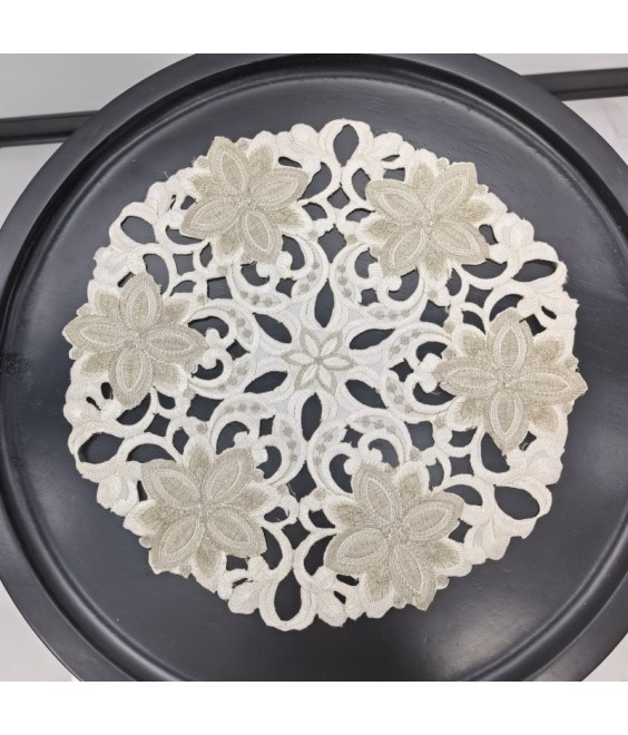 Embroidered Square Table Placemats,Euro Style Doilies Cup Mat