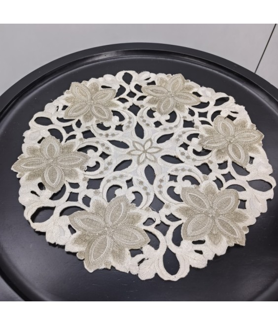 Embroidered Square Table Placemats,Euro Style Doilies Cup Mat