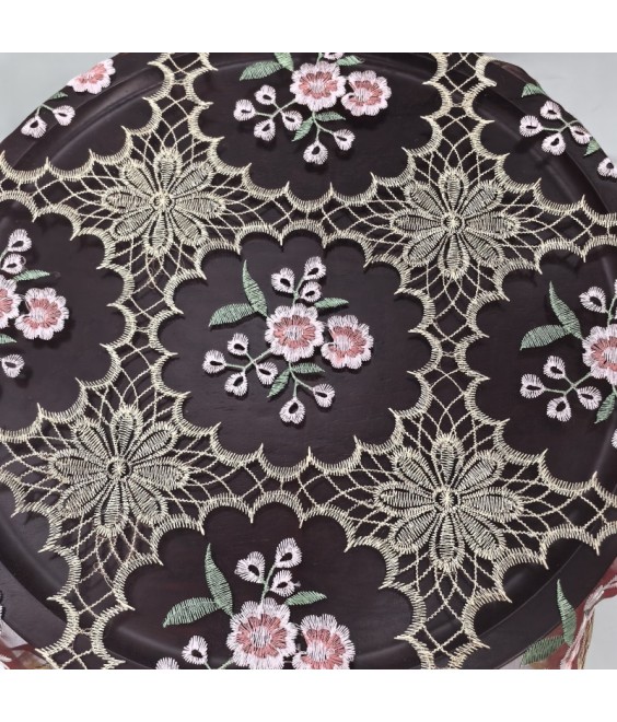 Red Lace Square Table Cloth,Vintage Style Dining Table Cover for Home Kitchen Decoration