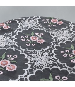 White Lace Square Table Cloth,Vintage Style Dining Table Cover for Home Kitchen Decoration