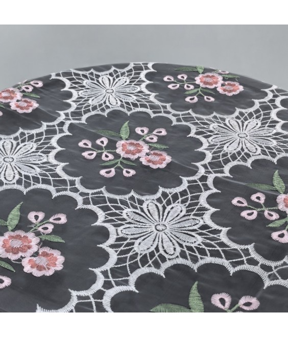 White Lace Square Table Cloth,Vintage Style Dining Table Cover for Home Kitchen Decoration