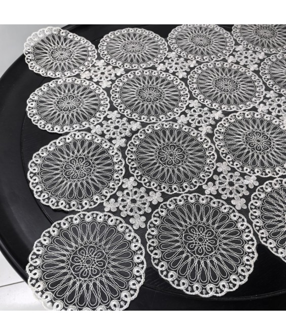 White Lace Square Table Cloth,Euro Style Dining Table Cover for Home Kitchen Decoration