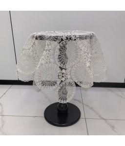 White Lace Square Table Cloth,Euro Style Dining Table Cover for Home Kitchen Decoration