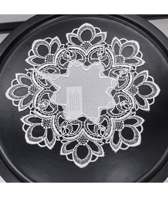 White Lace Round Table Placemats,Vintage Style Doilies Cup Mat