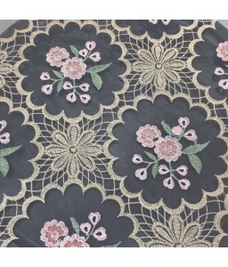 Beige Square Table Cloth,Vintage Floral Dining Table Cover for Home Kitchen Decoration