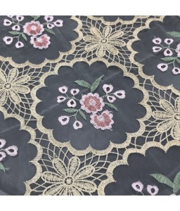 Beige Square Table Cloth,Vintage Floral Dining Table Cover for Home Kitchen Decoration