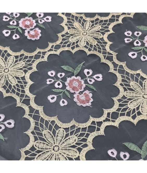 Beige Square Table Cloth,Vintage Floral Dining Table Cover for Home Kitchen Decoration