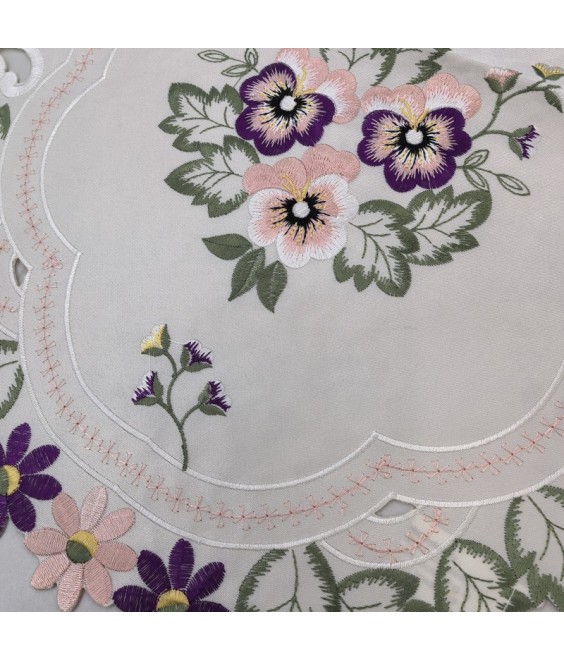 Vintage Flora Embroidered Table Runner, Exquisite Flower Dining Table Cover for Home Kitchen Decoration
