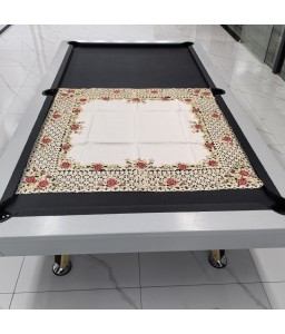 Jacquard Floral Embroidered Square Tablecloth, Fabric Vintage Rose Table Cloth