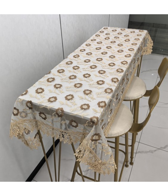Lace Rectangular Table Cloth,Euro Style Dining Table Cover for Home Kitchen Decoration