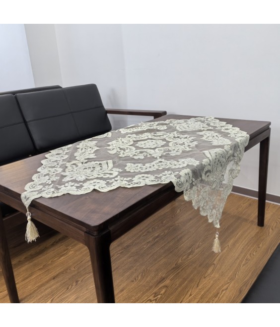 Embroidered Lace Square Tablecloth, Euro Style Dining Table Cover for Home Kitchen Decoration