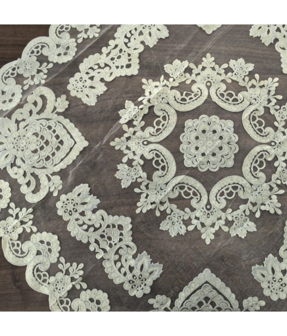 Embroidered Lace Square Tablecloth, Euro Style Dining Table Cover for Home Kitchen Decoration