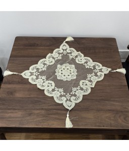 Lace Table Placemats, Exquisite Flower Embroidered Doilies Cup Mat