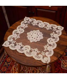 Lace Table Placemats, Exquisite Flower Embroidered Doilies Cup Mat